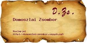 Domoszlai Zsombor névjegykártya