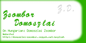 zsombor domoszlai business card